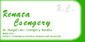 renata csengery business card