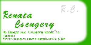 renata csengery business card